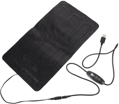 BELLIFFY Alfombrilla Térmica para Reptiles USB Ajustables Calentador Portátil Antimordeduras para Pequeñas Mascotas Piel Cocodrilo