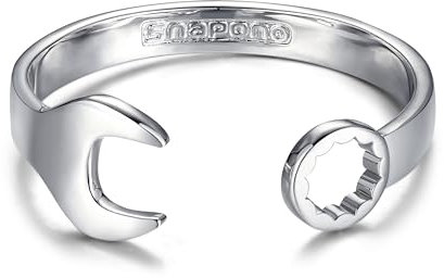 9mm Silver Adjustable Spanner/Wrench Bracelet/Bangle, 6-Inch (Kids), 56g, Silver Plated - Bling King London