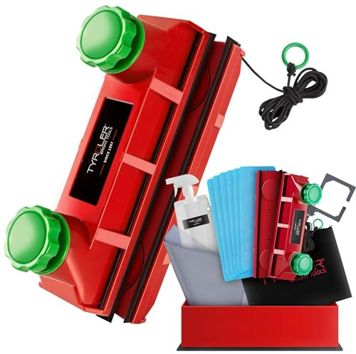 Tyroler Der Kit Komplett-Set Magnetischer Fensterreiniger, für 99% Glasstärken 2-40mm, beidseitig | Fensterputzer magnetisch | Fensterreiniger magnetisch | Magnet Fensterputzer | Fenster putzen Magnet