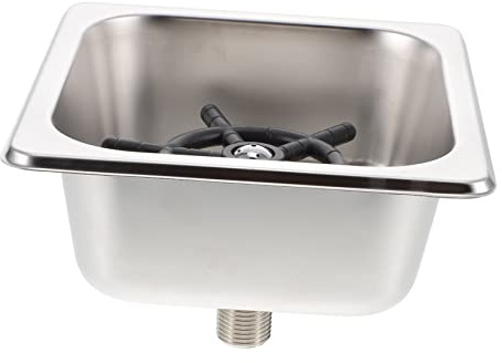 Edelstahl Glasspüler mit 1/4 Zoll Anschluss für Riegel und Restaurant | Automatisches Spülen mit Hochdruckwasser, für Weinglas und Becher, Silberfarbener Einsatz