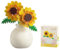 Sunflower Bouquet Building Blocks Set with Vase, Faux Flowers Building Set, Flower Botanical Collection Blocks Kit for Adults, Teen Boys, Girls, Home Décor, Office Decor, Mum Gifts