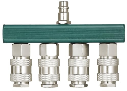 Distributeur D'air Comprimé,Connecteur Rapide A 4 Voies,Repartiteur Air Comprime,Raccord Rapide A 4 Voies Filetage Pour Des Raccords Pneumatiques,Un Raccordement Simple Et Rapide A L'air Comprimé