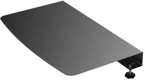 Rechory Desk Extender Tray - Clamp-On Keyboard Extender for Desk,Organizer Holder Extension for L Shaped Table Corner Monitor Computer Dorm College Travel Home