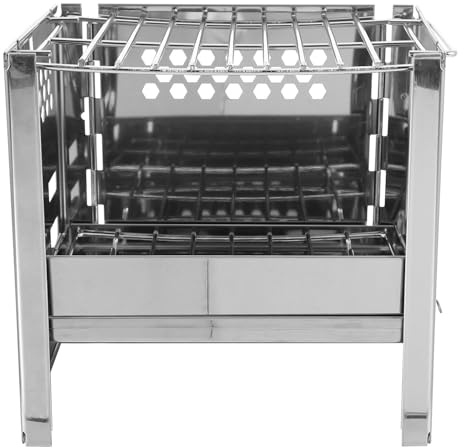 SEWACC Barbecue in Acciaio Inossidabile Portatile per Esterno per Campeggio Pesca e Picnic Design Salvaspazio Resistente e Duraturo