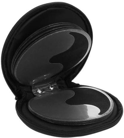 RUNROTOO 20 Capacity Portable CD Storage Bag Zipper and Fabric Material, Protects Discs and Fits into Bag for Car and Travel Use