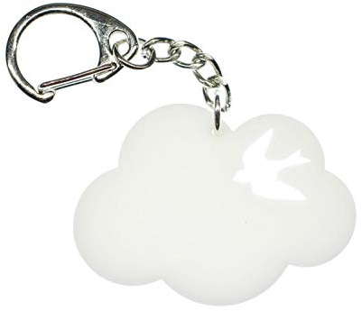 Miniblings Wolke Acrylglas Schlüsselanhänger Schwalbe Vogel | Begleiter am Schlüsselbund, aus Berlin, liebevoll zusammengesetzt