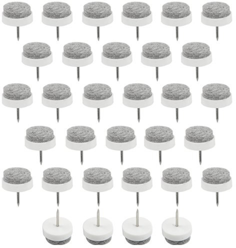 TOVOT 32 Stück Filzgleiter Grau Filzgleiter für Stühle Filzgleiter Nagel (18MM)