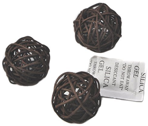 10 Stück Natur Wicker Rattan Kugeln Tischschmuck Hochzeit Party zum Aufhängen Wobble Ball Weihnachten Deko 5cm Dunkelbraun