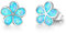 YAZILIND S925 Silber Ohrstecker hübsche blaue Opalblume elegante Temperament Ohrringe Frauen Anti-allergische Ohrschmuck