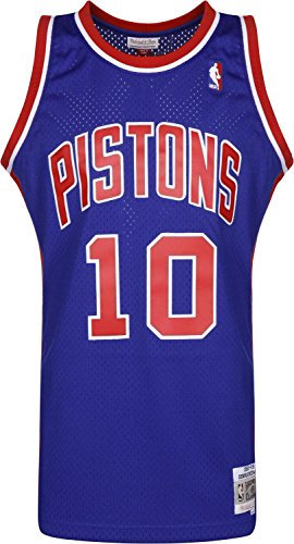 Mitchell & Ness - Detroit Pistons - Dennis Rodman - Trikot Jersey Swingman - blau - NBA Basketball (XL)