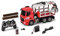Carson 500907315 Mercedes-Benz 500907315-1:20 MB Arocs Holztransporter 100% RTR, Ferngesteuertes Fahrzeug, Baufahrzeug mit Funktionen Licht und Sound, inkl. Batterien und Fernsteuerung, rot