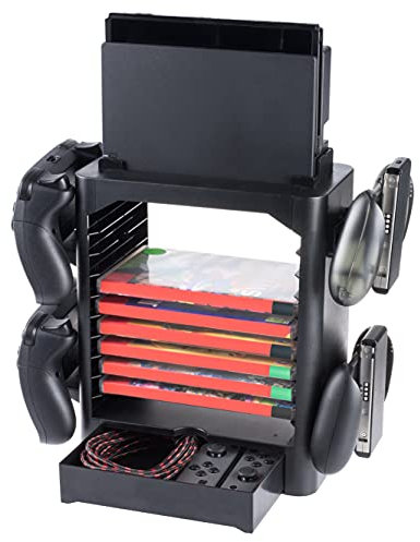 snakebyte Games Tower - Storage up to 10 Games + Space for your Switch Accessosieres (Nintendo Switch)