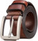 Tolumo Mens Belt Thick Full Grain Leather Belts 1.5 Wide Great for Casual Jeans Dress Work, Adjustable Classic Belt Trim to Fit 658 Brown 125cm
