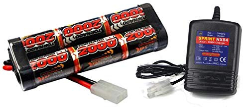 Electric RC 7.2v 2000mah Ni-MH Rechargeable Battery Pack and FAST Charger Tamiya