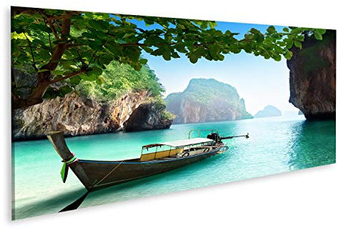 islandburner Bild auf Leinwand Boot Strand Insel Krabi Provinz Thailand Bilder Wandbilder Poster
