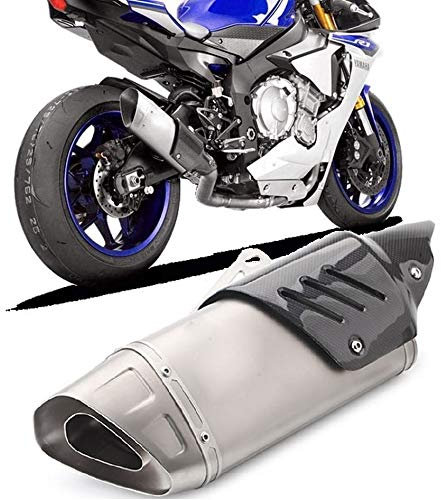 Tubo Silenciador de Escape de La Motocicleta Universal 38-51mm (Negro)