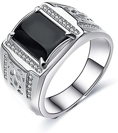 Men's ring Handgemachte Schmuck Herrenring Schwarze Achat Gentleman Ring herren Verlobungsring Best Geschenk Für Männer