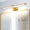 MantoLite Dimmbare Bilder Licht 12W,Messing Badezimmerspiegel LED Wandleuchte Beleuchtung mit Schwenkbarem Lampenkopf für Schlafzimmer, 3000K Hotel Restaurant Nachttisch Leselampen (1320LM,60CM)
