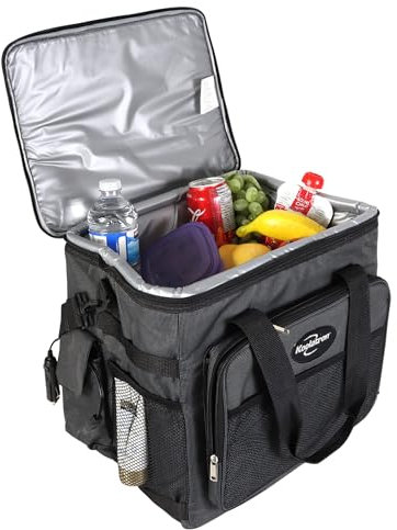 Koolatron Electric Cool Box - 12 V Powered Cooler For Car, Camping, Travel, Hard Sided Refrigerator For Vehicle, Caravan, Hot & Cold Function, Cools Drinks,Food For Road Trip, 25 L