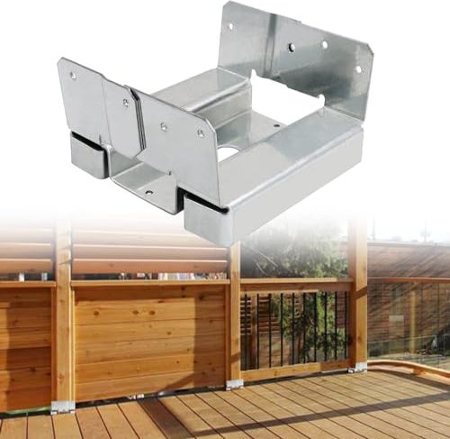 LARIFULL 10 PCS 6x6 Post Base Adjustable Wood Post Brackets for Concrete for Deck Patio/Gazebo/Pergola