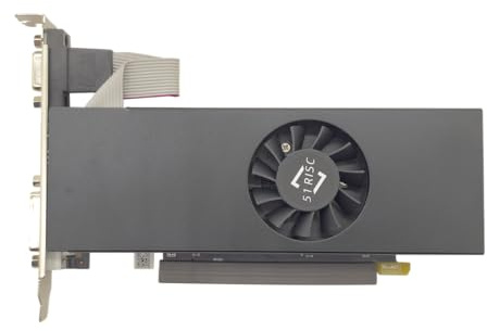 51RISC Radeon RX 550 LP, Scheda video GDDR5 a basso profilo, 4 GB, fattore di forma ridotto, per gaming, display 4K, desktop/mini PC, scheda video SFF (RX 550, 4 GB)