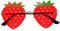 jojofuny Erdbeer Erdbeer Brille Spaßbrille Randlose Brille Mädchen Neuheit Lustige Brillen Brille für Cosplay Kostüm Party Supplies Party Favors