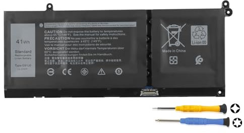 K KYUER 41Wh G91J0 V6W33 Batteria per dell Latitude 3320 3420 3520 5625 Vostro 3425 5310 5410 5510 5515 5415 Inspiron 3510 3511 3515 5510 5515 5518 5310 5410 5415 5418 7415 2-in-1 WV3K8 PG8YJ MGCM5