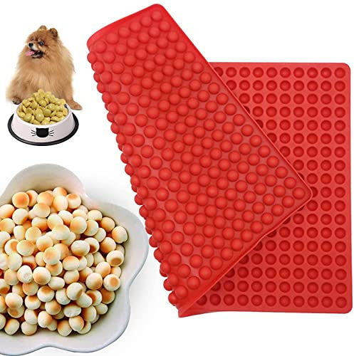 Moldes Gominolas Silicona, 1Pcs Moldes de Silicona para Galletas de Perro, Moldes Pequeños de Silicona para Caramelos 468 Agujeros para Hacer Golosinas para Niños y Mascotas