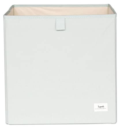 3 Sprouts Recycled Fabric Storage Cube - Foldable Cube Storage Box for Kallax Units, 33x33 Canvas Organizer, Kids Toy Storage - Green