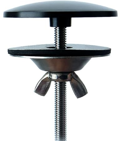 Cache-trou d'évier de cuisine en acier inoxydable de 5,1 cm en acier inoxydable (noir mat)