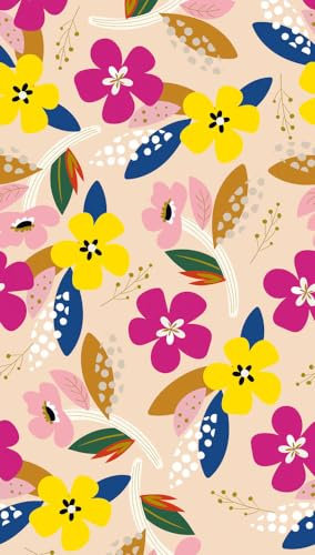 A.S. Création Livingwalls Vliestapete - Tapete Blumen in Beige, Gelb und Rosa - Wandtapete für verschiedene Räume - Wandbild XXL 2,80 m x 1,59 m