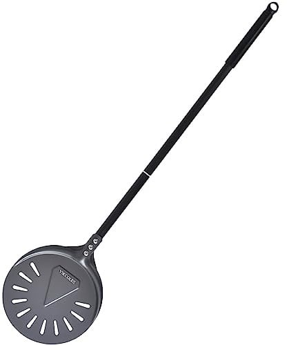VIKCOLEE Drehspachtel für Pizza, 20.3 cm rechteckiger Drehspachtel für Pizza, professioneller eloxierter Aluminium-Pizzaspachtel, 84 cm insgesamt