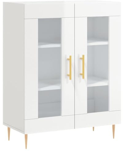 vidaXL Sideboard Hochglanz-Weiß 69,5x34x90 cm Holzwerkstoff