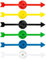 CRLLDPM 24 Pezzi Freccia Spinner di Gioco, 10cm Plastica Arrow Spinner, Gioco da Tavolo Spinner, per Giochi e L’Insegnamento (5 Colori)