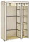 Armoires en tissu pour vêtements, penderie avec tiges, armoire portable, résistante à la poussière, étagère de rangement, chambre, studio Beige 110 x 45 x 175 cm