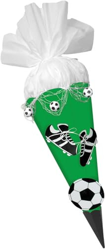 Schultüte Bastelset Fußball grün-weiß