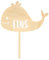 WAIKUA Cake Topper Holz Wal Meeresparty Kuchentopper Eins Kindergeburtstag Dekoration Kuchendeko 1.Geburtstag (Wal Eins)