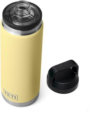 YETI Rambler 26 oz Bottle, Leakproof, Vacuum Insulated, Stainless Steel with Chug Cap, Daybreak Yellow