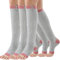 Mdrcg Kompressionsstrümpfe Mit Reißverschluss Knie High Open Toe Support Strümpfe Krampfadern Stützstrümpfe Mit Reißverschluss Für Ödeme, Genesung, Schwangere,C,XXL