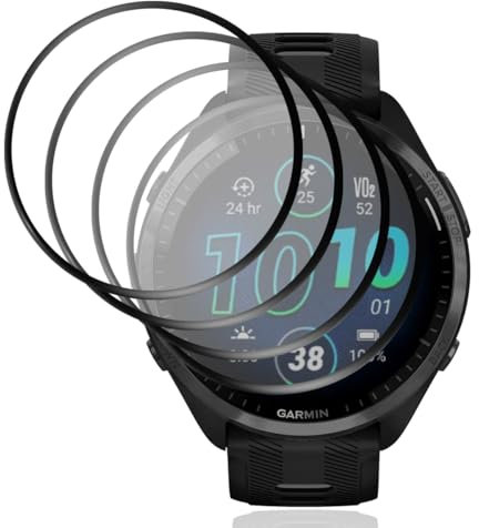 Gelaasso 4 Piezas Protector de Pantalla para Garmin Forerunner 965, Garmin Forerunner 965 Protector de Pantalla Premium Cobertura Film Láminas, Anti-arañazo Protectora para Garmin Forerunner 965