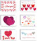 Valentinstags-Grußkarten mit Umschlägen, Aufklebern, I Love You, Jahrestag, Postkarten, Hochzeit, 6 Stück
