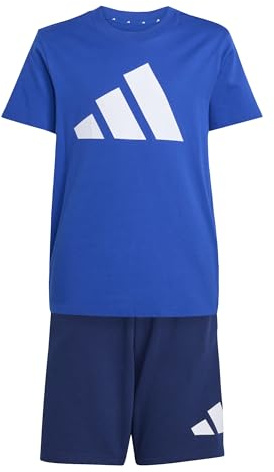adidas Unisex Kinder ESSENTIALS BIG LOGO T-SHIRT SET, team royal blue/white, 15-16 Years