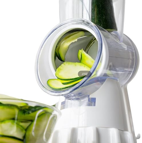 Trancheuse et râpe à légumes manuelle 3 en 1 - Hachoir rond mandoline pour cuisine