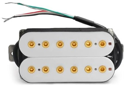 Single-Coil-Tonabnehmer-Set Vintage Alnico5 Humbucker Coil Spliting Neck7.5K/Bridge15K Double Coil E-Gitarre Pickup Schwarz Gitarrenteil(Bridge 52MM)