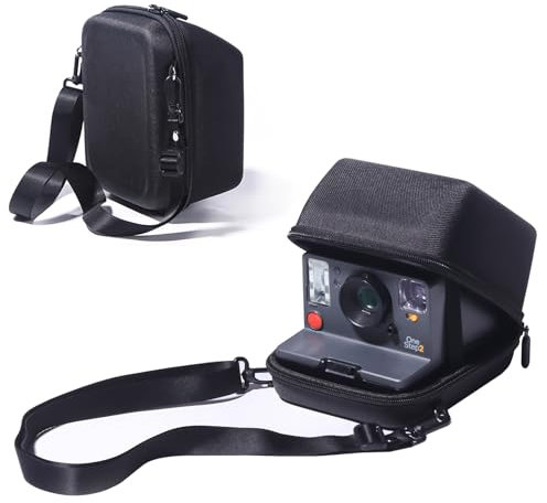CAIYOULE Camera Case for Polaroid Now 3rd, Now, Now+ Gen 2, OneStep, OneStep+, Onestep 2, Flip Instant Film Camera, Protective Hard Shell Camera Crossbody Bag with Adjustable Strap, Black (No Camera)
