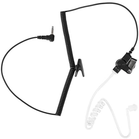 BOXOB Auricular de Solo Escucha, Auricular de Tubo Acústico 3,5mm Compatible con Radios Bidireccionales Altavoz y Micrófono para Walkie-Talkie