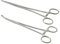 2 Pcs 12.5cm Piercing Pliers Set, 12.5cm Straight & Elbow Sawtooth Design Piercing Clamps, Stainless Steel Self-Locking Pliers Set, Fishing Forceps Tweezers for Pet Grooming Arts Crafts + Tick Fork
