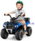 6V Kids Electric Ride on ATV, Battery Powered Quad Bike with Spray Function, Horn, Music, LED Lights, Storage Basket, Toddler Bench Vehicle Toy for Boys Girls 18+ Months (Blue)