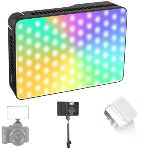 NEEWER BASICS BS40C Voll RGB Magnetisch Kamera Videoleuchte, 45W Boost Mode | Klein LED Panel Videolicht, 4800lx/0,5m, CRI95+, 2500K-10000K, 14 Scenes, 5000mAh, DSLR Stativ Streaming Fotografie Aufnahme