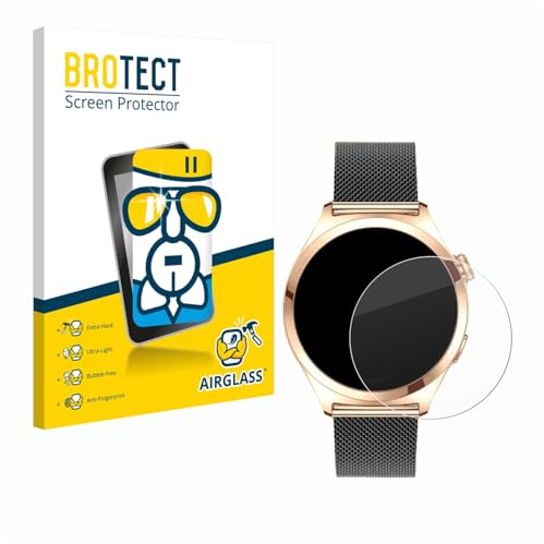 BROTECT Schutzglas für Niolina Smartwatch 1.27 | Transparenter Displayschutz Made in Germany Schutzfolie Panzer Folie Glas 9H Anti-Fingerprint Einfache Montage Clear